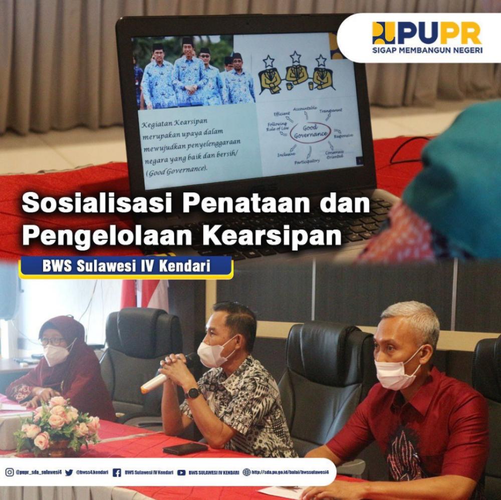 Sosialisasi Penataan dan Pengelolaan Kearsipan BWS Sulawesi IV Kendari